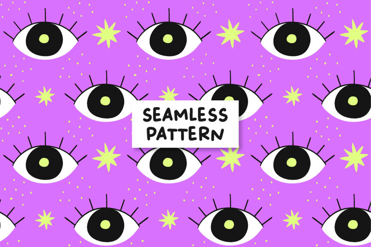 Seamless pattern with eyes