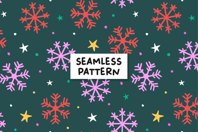 Snowflake Pattern Winter Seamless Pattern Snowflake Paper