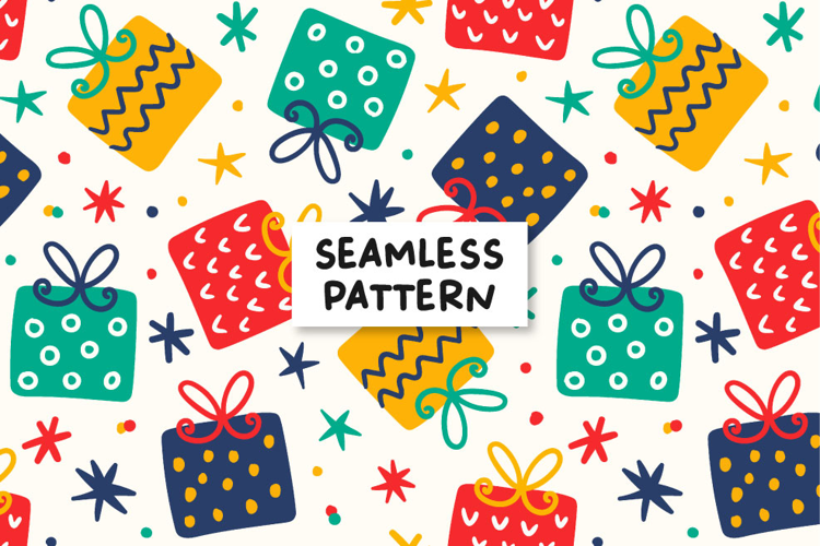 Gift Box Seamless Pattern Birthday Seamless Pattern