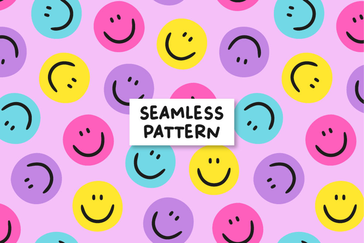 Smiley Pattern Smile Seamless Pattern Smiley Background