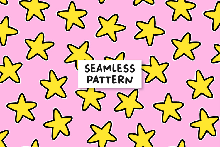 Stars Digital Paper Stars Seamless Pattern Stars background