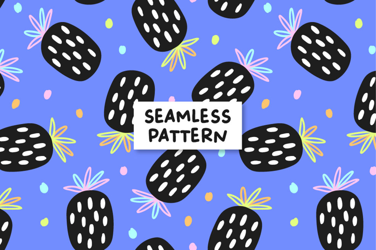 Pineapples Seamless Pattern Summer Pattern