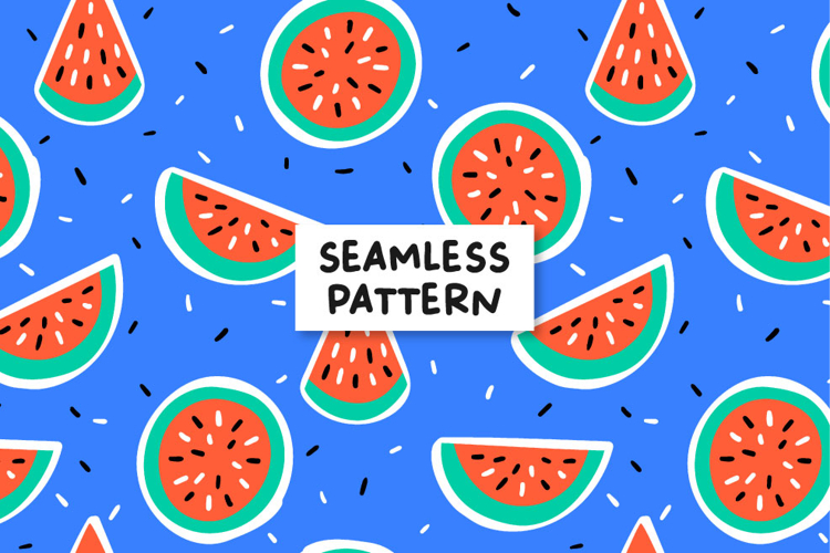Watermelon seamless pattern. Watermelon background