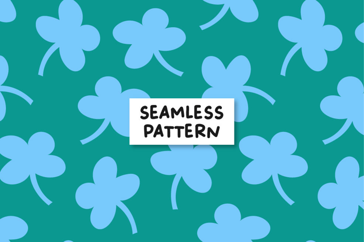 Clovers Seamless Pattern St Patrick's Digital Paper