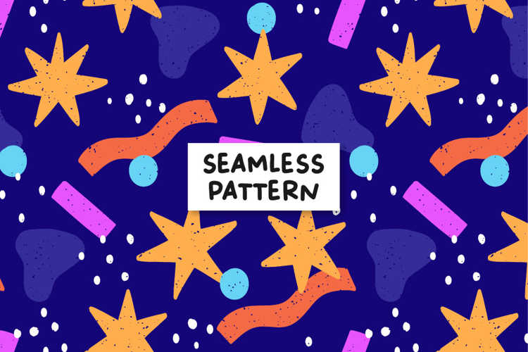 Abstract seamless pattern with stars