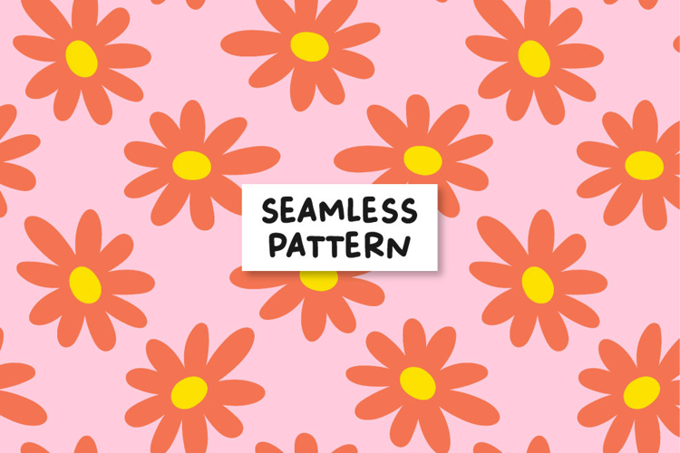 Spring Floral Seamless Pattern Flowers Digital Paper