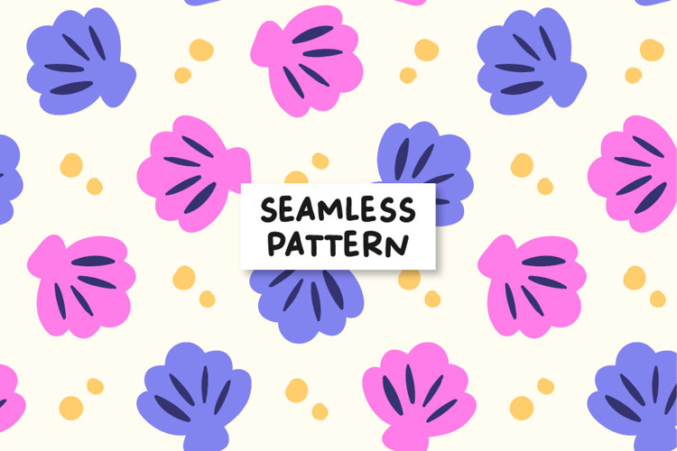 Seashells Pattern Mermaid Shells Seamless Pattern Summer