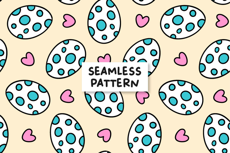 Easter Eggs Pattern Spring Easter Pattern