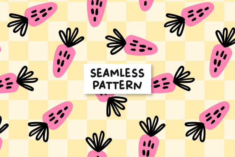 Checkered Strawberry Pattern Summer Pattern