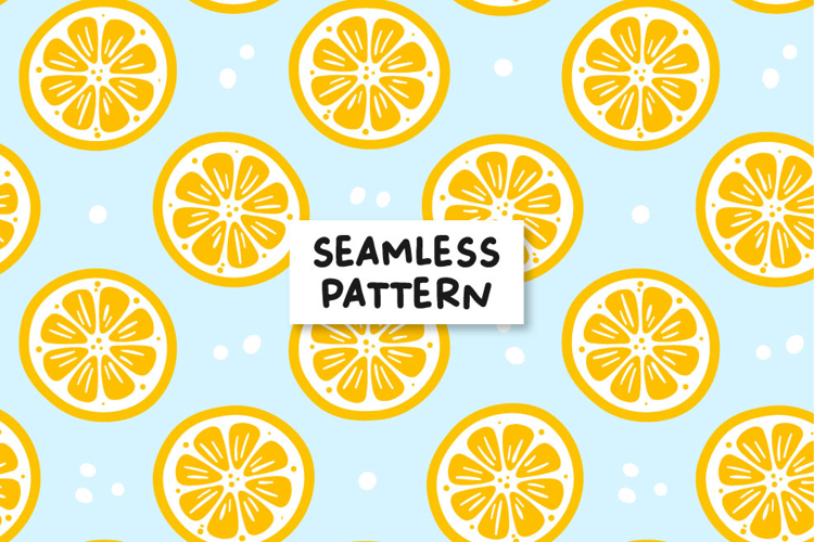 Lemons Seamless Pattern Lemons Digital Paper Lemons Pattern