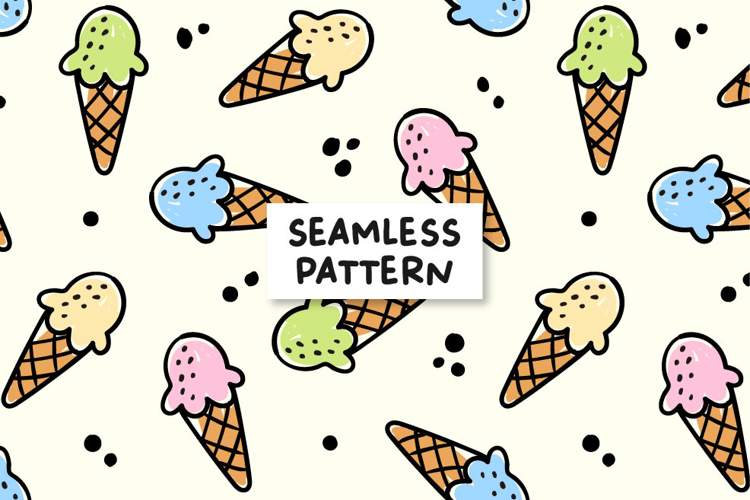 Ice Cream Pattern Ice Cream Background Ice Cream Paper