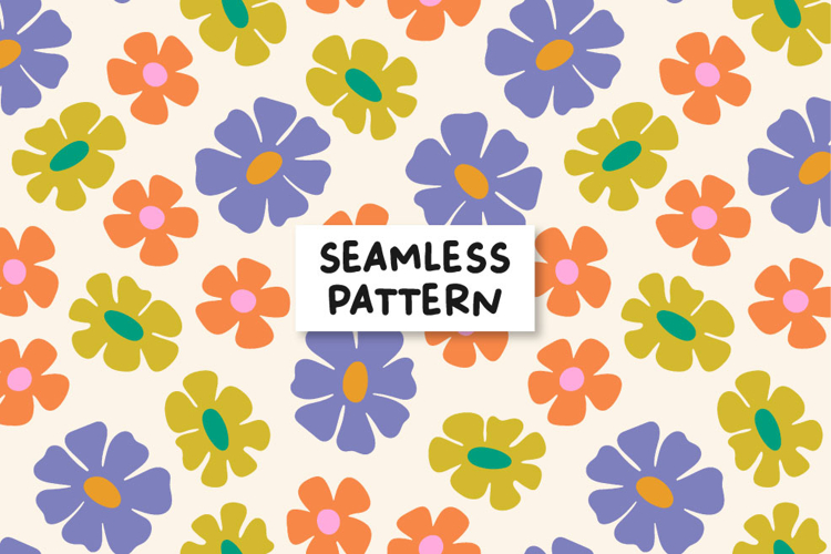Retro Floral Pattern Retro Flowers Background