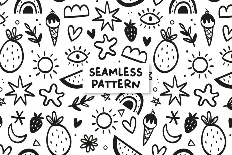 Doodle seamless pattern
