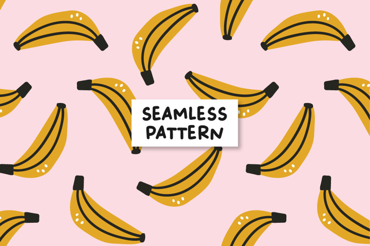 Banana Pattern Banana Background Banana Digital Paper