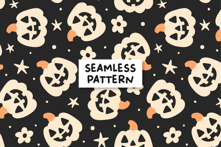 Halloween Pumpkin Pattern Spooky Pumpkin Background