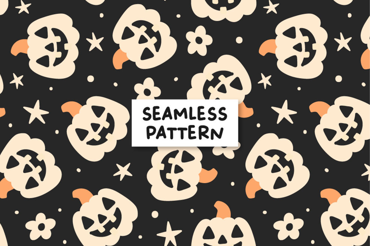 Halloween Pumpkin Pattern Spooky Pumpkin Background