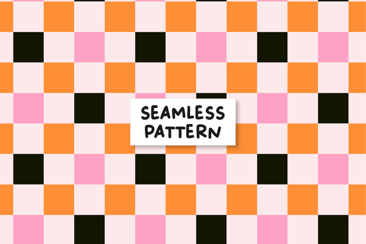 Halloween Checkered Pattern Checkered Background