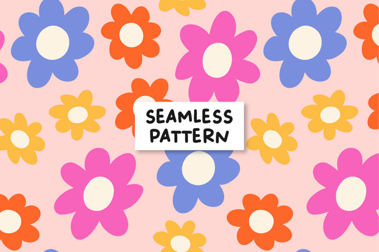 Summer Floral Pattern Flowers Digital Paper Daisy Pattern
