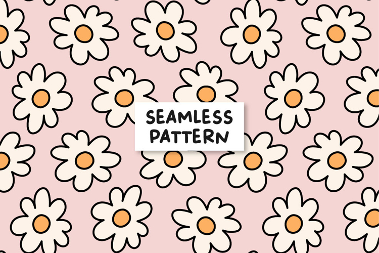 Floral Pattern White Daisy Seamless Pattern Flowers Pattern