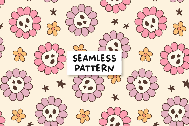 Skull Seamless Pattern Image 6