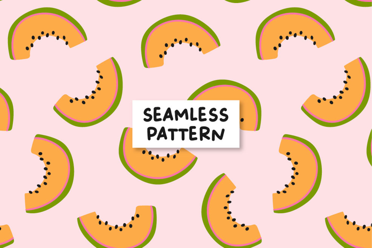 Melon Pattern Background Melon Digital Paper