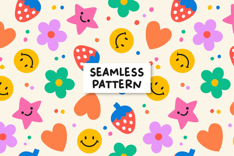 Retro Summer Pattern Summer Backgruound.