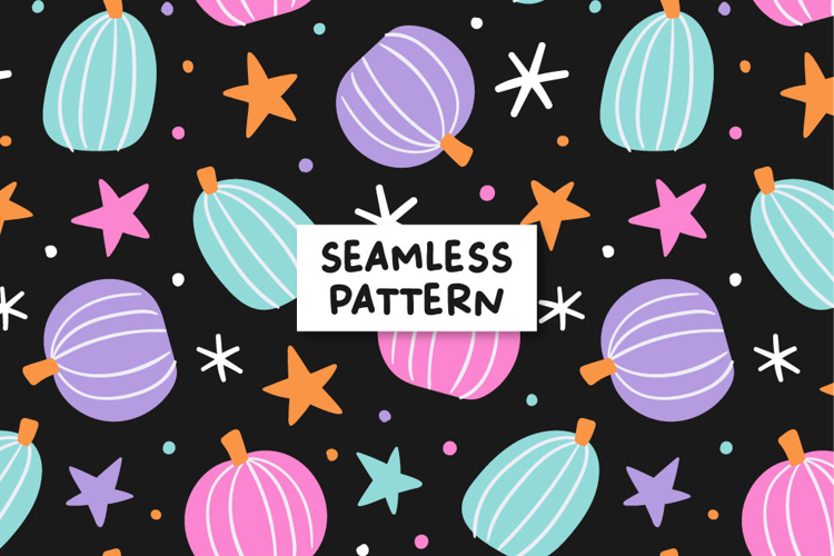 Halloween Pumpin Pattern Groovy Pumpkin Background