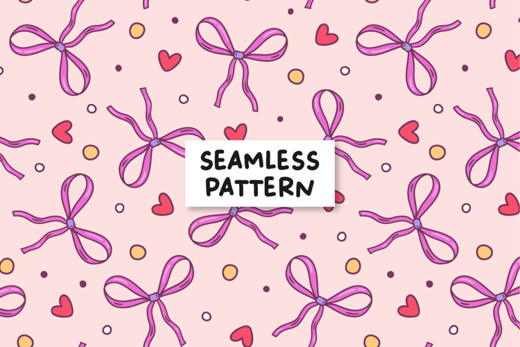 Ribbon Pattern Cute Ribbon Background.
