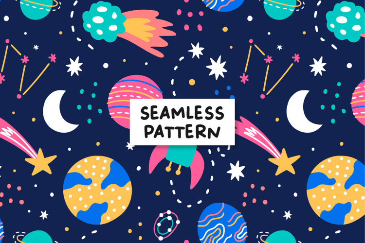 Colorful space pattern