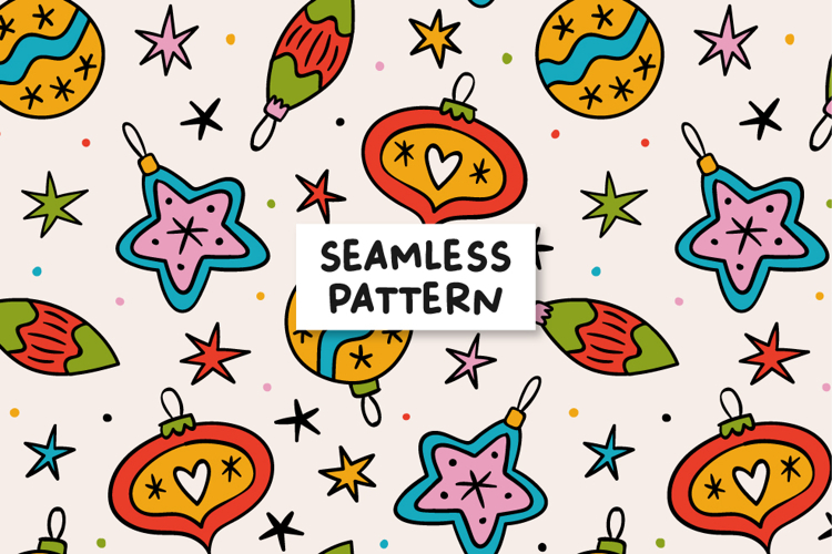 Christmas Seamless Pattern Christma Digital Paper