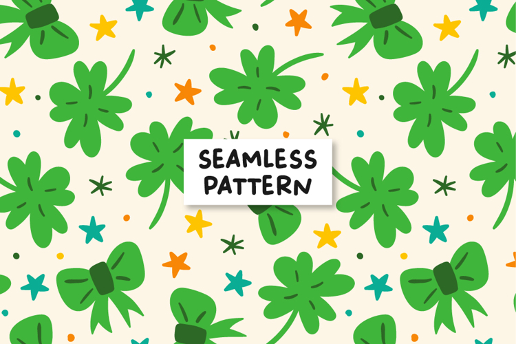 St Patricks Background St Patricks Day Digital Paper Clover