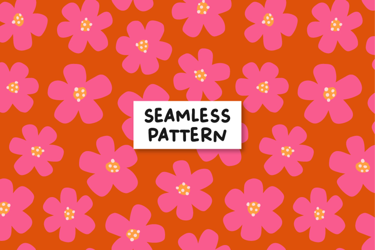 Red Pink Floral Pattern Flowers Background
