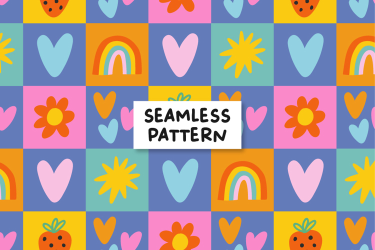 Checkered Summer Pattern Summer Background