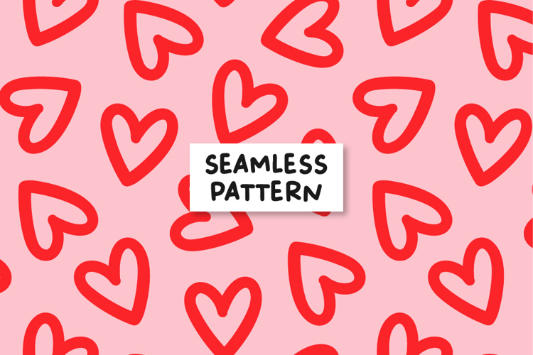 Red Hearts Pattern Love Background