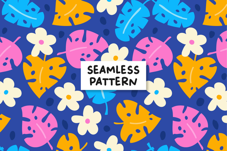 Summer Leaves Pattern Summer Background.