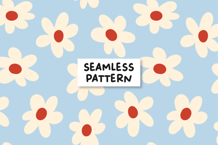 Floral Pattern Floral Background Daisy Seamless Pattern.