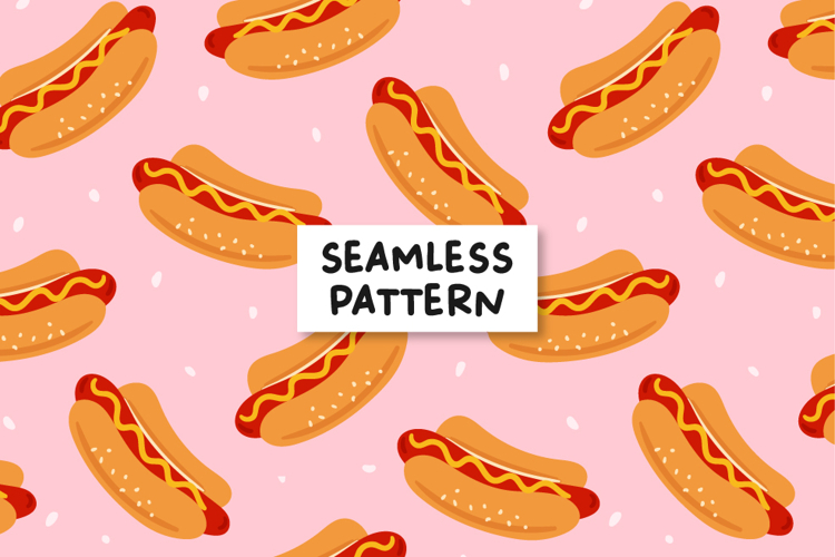 Hot Dog Pattern Hot Dog Bakcground.