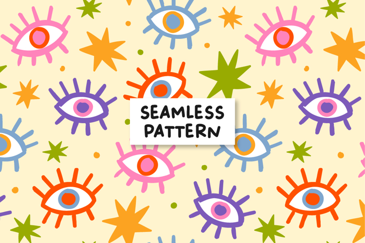 Colorful Eyes Pattern Eyes Background