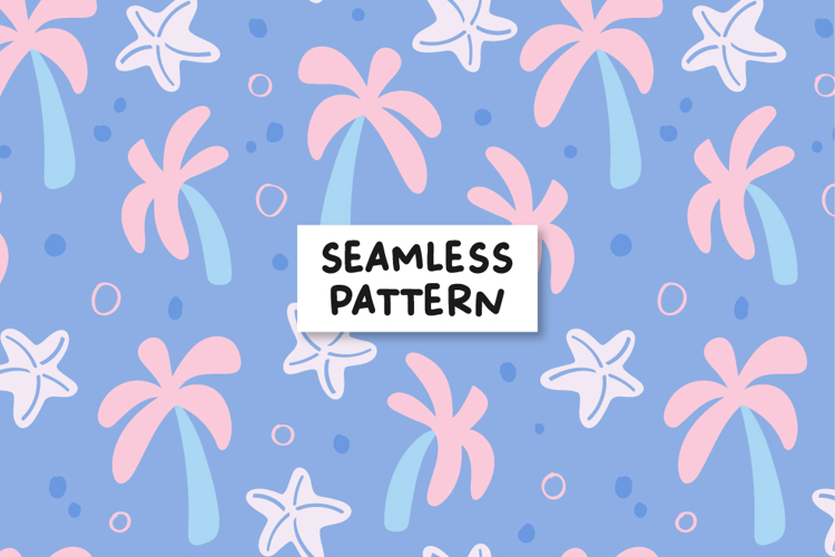 Summer Palms Pattern Palm Tree Background