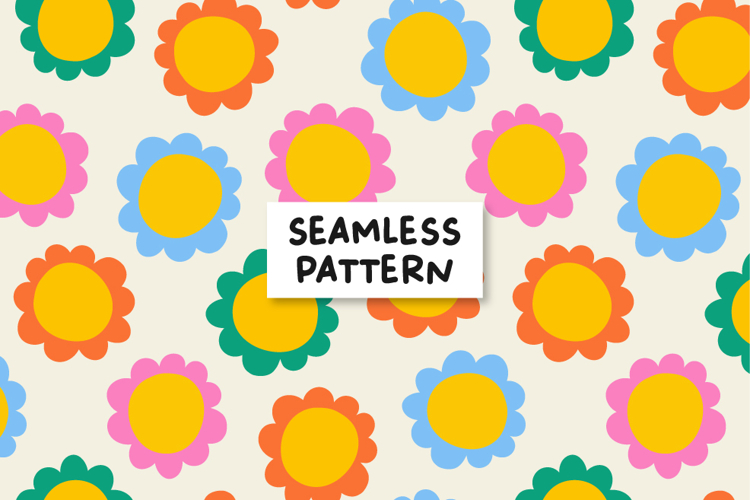 Retro Floral Pattern Retro Flowers Background