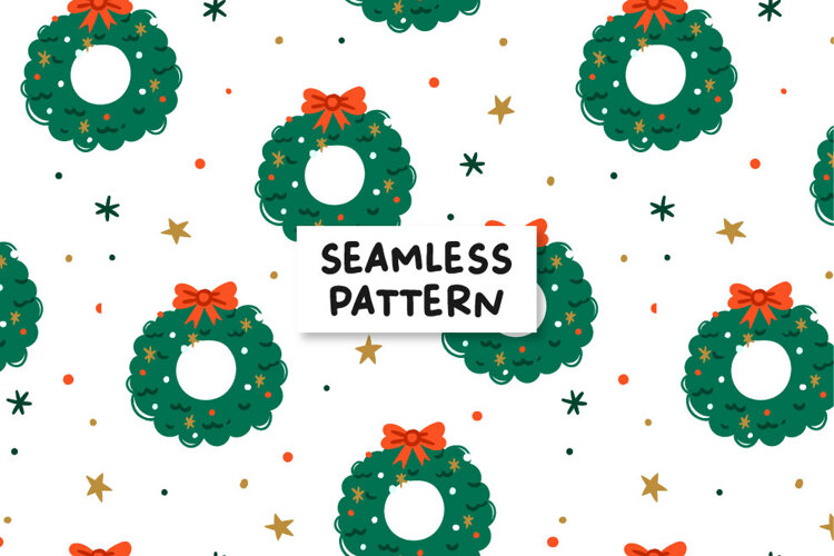 Christmas seamless pattern. Christmas pattern. example image 1