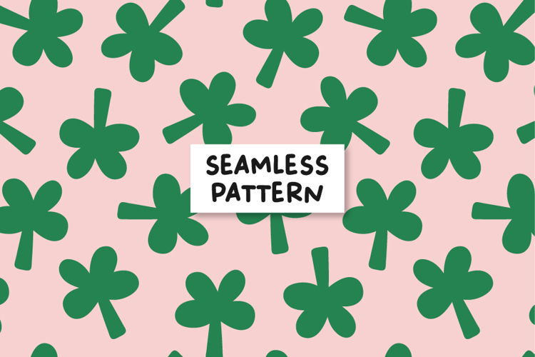 Clover Seamless Pattern St Patrick Background