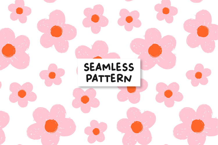 Pink Daisy Pattern Floral Background Daisies Digital Paper.