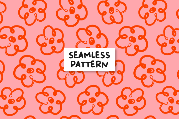 Abstract Red Floral Pattern Pink Red Floral Background