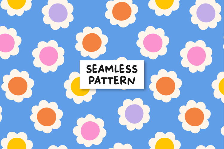 Colorful Daisy Seamless Pattern Daisies Background