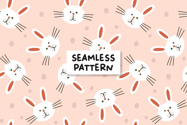 Cute Bunny Pattern Sprin Bunny Background