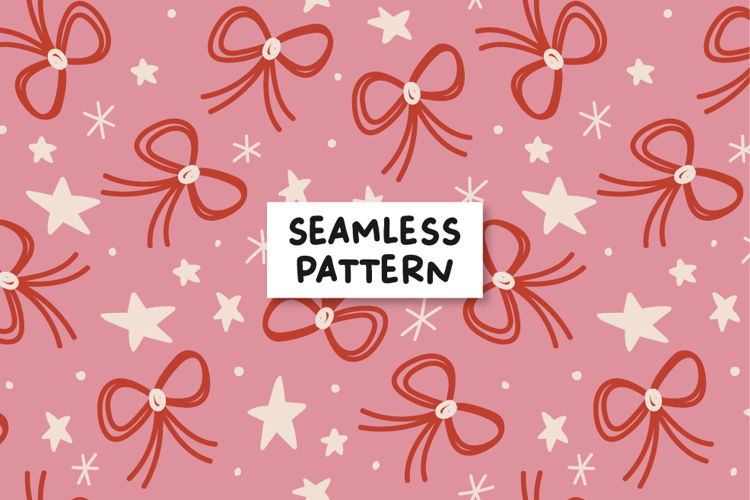 Christmas Bows Pattern Bows Background