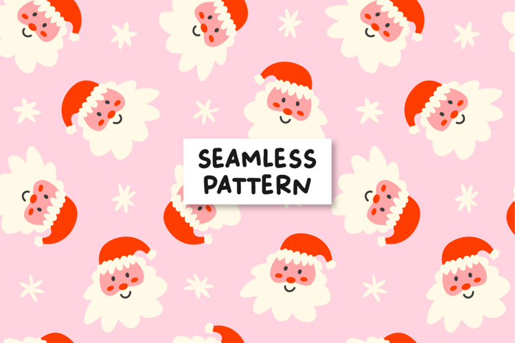 Santa Claus Pattern Christmas Background