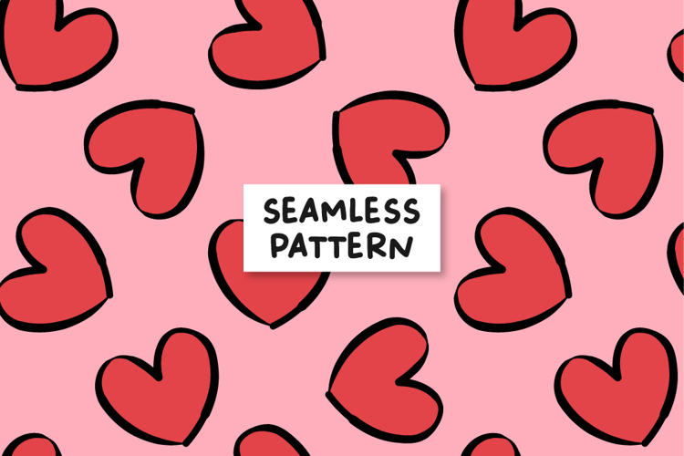Red Hearts Pattern Valentines Background