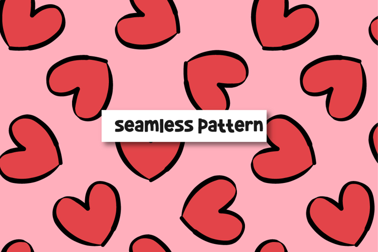 Red Hearts Pattern Valentines Background